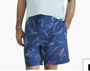 FAHERTY SUNWASHED BOARD SHORTS, SIZE 35 *